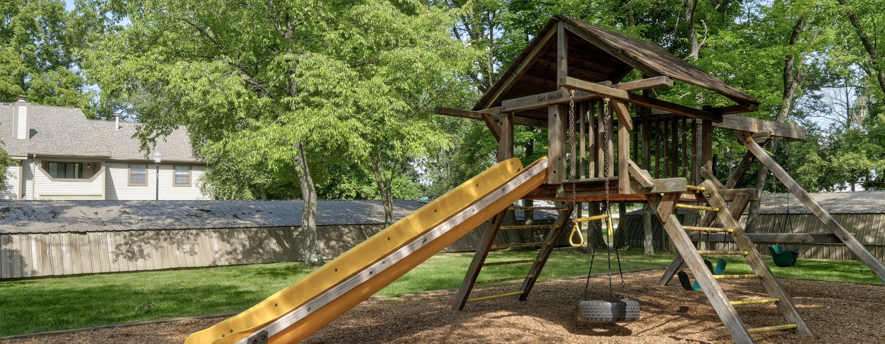 Playground with trees