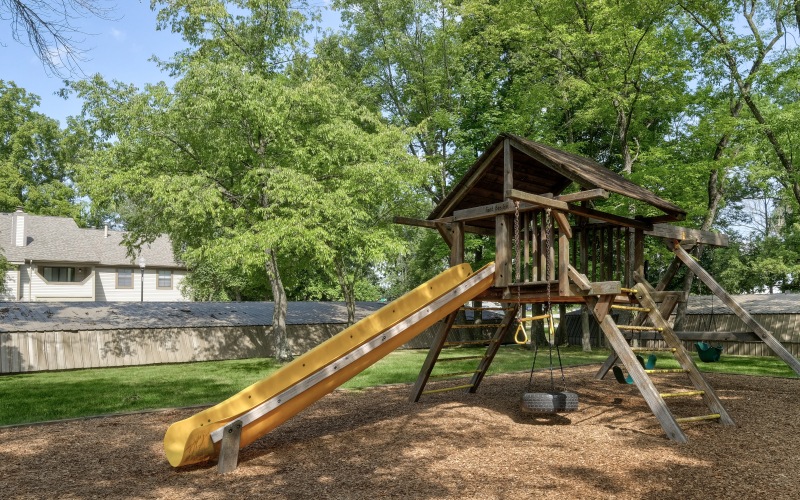 Playground with trees