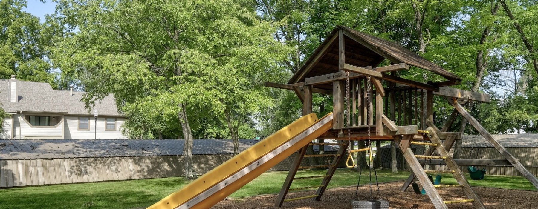 Playground with trees